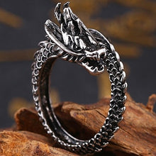 Load image into Gallery viewer, Cool Rings Gothic Deep Sea Squid Octopus Ring Vintage Wolf/Deer/Leaf/Superman/Dargon/Snake Rings Halloween Anillo Hombre Bijoux