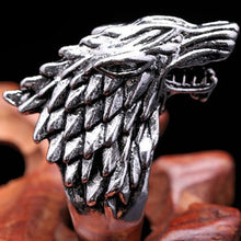 Load image into Gallery viewer, Cool Rings Gothic Deep Sea Squid Octopus Ring Vintage Wolf/Deer/Leaf/Superman/Dargon/Snake Rings Halloween Anillo Hombre Bijoux