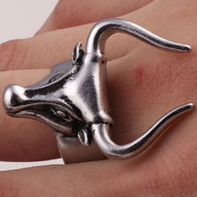 Load image into Gallery viewer, Cool Rings Gothic Deep Sea Squid Octopus Ring Vintage Wolf/Deer/Leaf/Superman/Dargon/Snake Rings Halloween Anillo Hombre Bijoux