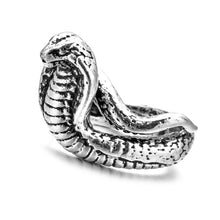 Load image into Gallery viewer, Retro Punk Snake Ring for Men Women Exaggerated Antique Siver Color Opening Adjustable Rings Anillo Hombre Bijoux