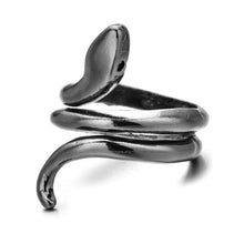 Load image into Gallery viewer, Retro Punk Snake Ring for Men Women Exaggerated Antique Siver Color Opening Adjustable Rings Anillo Hombre Bijoux