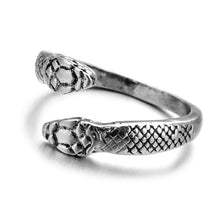 Load image into Gallery viewer, Retro Punk Snake Ring for Men Women Exaggerated Antique Siver Color Opening Adjustable Rings Anillo Hombre Bijoux