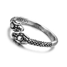 Load image into Gallery viewer, Retro Punk Snake Ring for Men Women Exaggerated Antique Siver Color Opening Adjustable Rings Anillo Hombre Bijoux