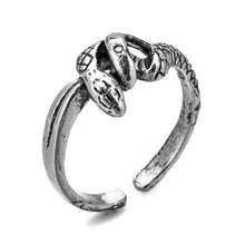 Load image into Gallery viewer, Retro Punk Snake Ring for Men Women Exaggerated Antique Siver Color Opening Adjustable Rings Anillo Hombre Bijoux