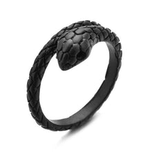 Load image into Gallery viewer, Retro Punk Snake Ring for Men Women Exaggerated Antique Siver Color Opening Adjustable Rings Anillo Hombre Bijoux