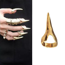 Load image into Gallery viewer, Gothic Punk Rock Metal Joint Armor Ring For Men Women Exaggerated Long Knuckle Full Finger Claw Ring