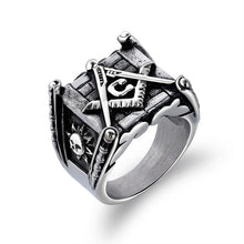 Load image into Gallery viewer, Unique jewelry ring 316 titanium steel customized religious masonic rings for man

