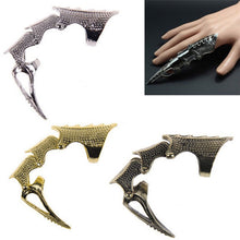 Load image into Gallery viewer, Gothic Punk Rock Metal Joint Armor Ring For Men Women Exaggerated Long Knuckle Full Finger Claw Ring
