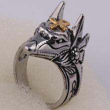 Load image into Gallery viewer, Cool Rings Gothic Deep Sea Squid Octopus Ring Vintage Wolf/Deer/Leaf/Superman/Dargon/Snake Rings Halloween Anillo Hombre Bijoux
