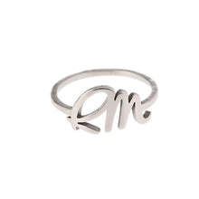 Load image into Gallery viewer, Kpop Bangtan Boys Name Logo Ring Silver color JHOPE V JIMIN JUNG KOOK RM JIN SUGA  Jewelry
