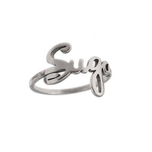 Load image into Gallery viewer, Kpop Bangtan Boys Name Logo Ring Silver color JHOPE V JIMIN JUNG KOOK RM JIN SUGA  Jewelry
