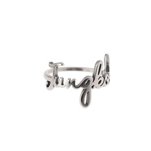 Load image into Gallery viewer, Kpop Bangtan Boys Name Logo Ring Silver color JHOPE V JIMIN JUNG KOOK RM JIN SUGA  Jewelry
