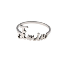 Load image into Gallery viewer, Kpop Bangtan Boys Name Logo Ring Silver color JHOPE V JIMIN JUNG KOOK RM JIN SUGA  Jewelry
