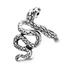 Load image into Gallery viewer, Retro Punk Snake Ring for Men Women Exaggerated Antique Siver Color Opening Adjustable Rings Anillo Hombre Bijoux
