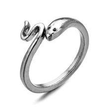 Load image into Gallery viewer, Retro Punk Snake Ring for Men Women Exaggerated Antique Siver Color Opening Adjustable Rings Anillo Hombre Bijoux
