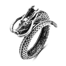 Load image into Gallery viewer, Retro Punk Snake Ring for Men Women Exaggerated Antique Siver Color Opening Adjustable Rings Anillo Hombre Bijoux
