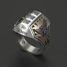 Load image into Gallery viewer, Huitan Viking Nordic Mythology Giant Wolf Men Ring Defense Totem Wolf Fashion Hip Hop Rock Unisex Finger Ring Punk Gift
