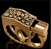 Load image into Gallery viewer, Huitan Viking Nordic Mythology Giant Wolf Men Ring Defense Totem Wolf Fashion Hip Hop Rock Unisex Finger Ring Punk Gift
